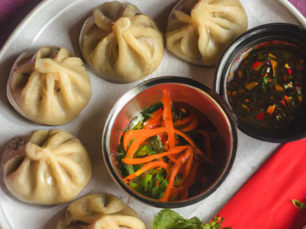 Individual Box Vegan Momo Dumplings with Regular Achaar Sauce (Regular) Individual Box Vegan Momo Dumplings with Regular Achaar Sauce (Regular)