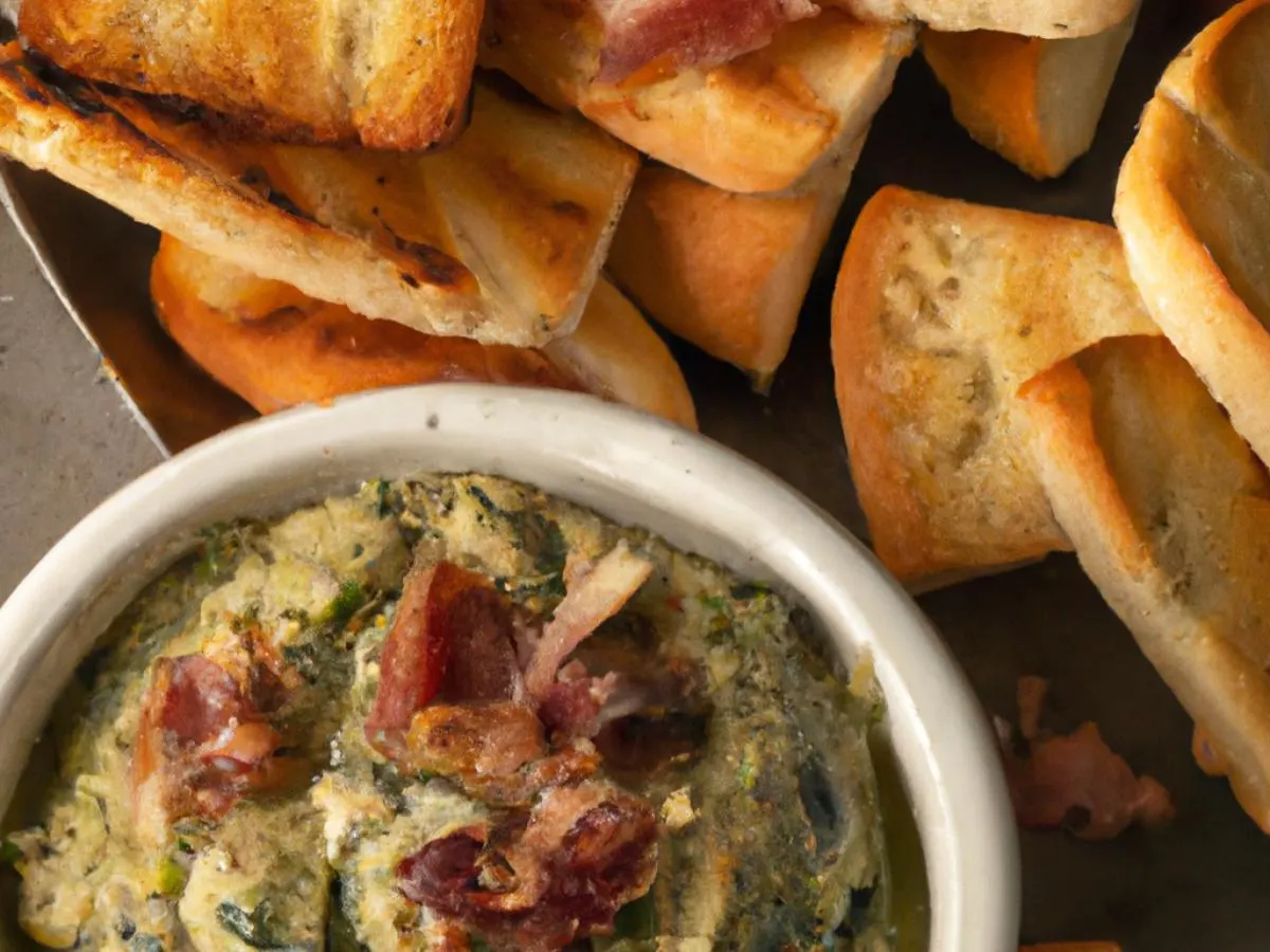 Artichoke and Spinach Dip with Jalapenos and Bacon