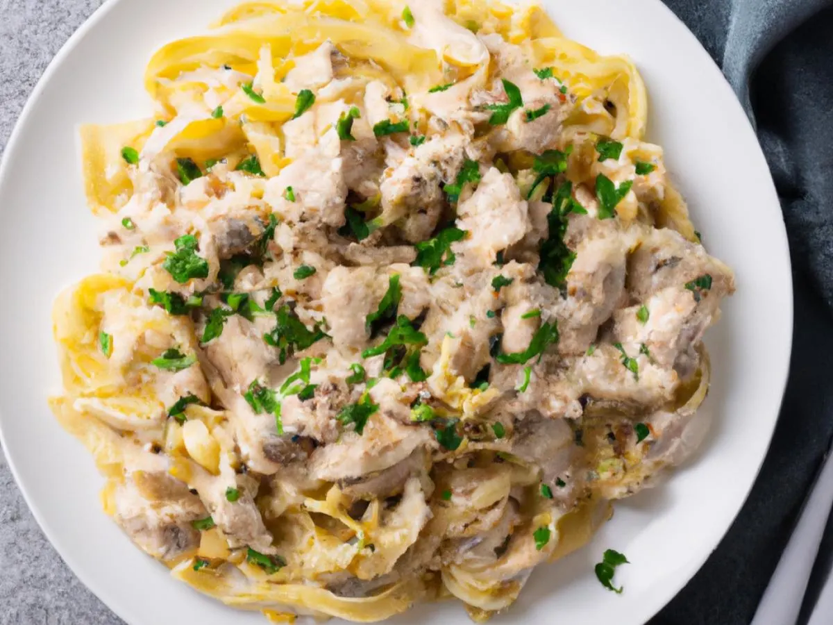 Large Fettuccine Alfredo with Chicken