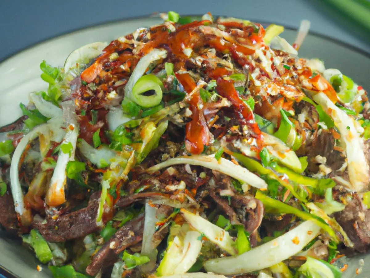Beef Entree Salad with Soy Ginger Dressing Beef Entree Salad with Soy Ginger Dressing