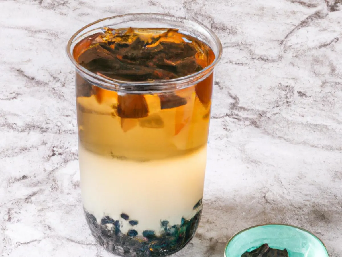 50% Sweetness Oolong Milk Tea w/Pudding 50% Sweetness Oolong Milk Tea w/Pudding