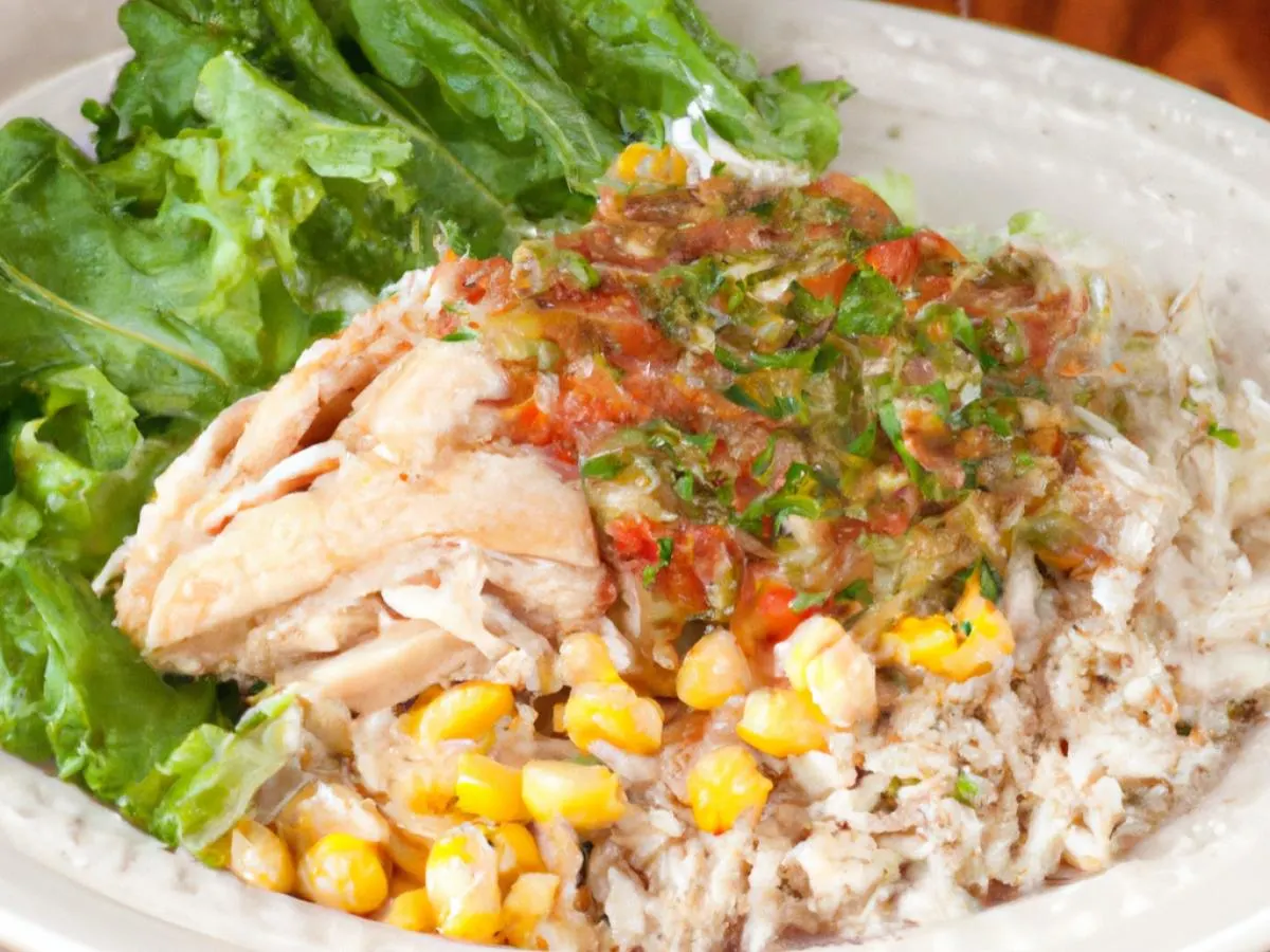 Smoked Pulled Chicken Burrito Bowl with Spicy Corn Salsa and Salsa Verde Smoked Pulled Chicken Burrito Bowl with Spicy Corn Salsa and Salsa Verde