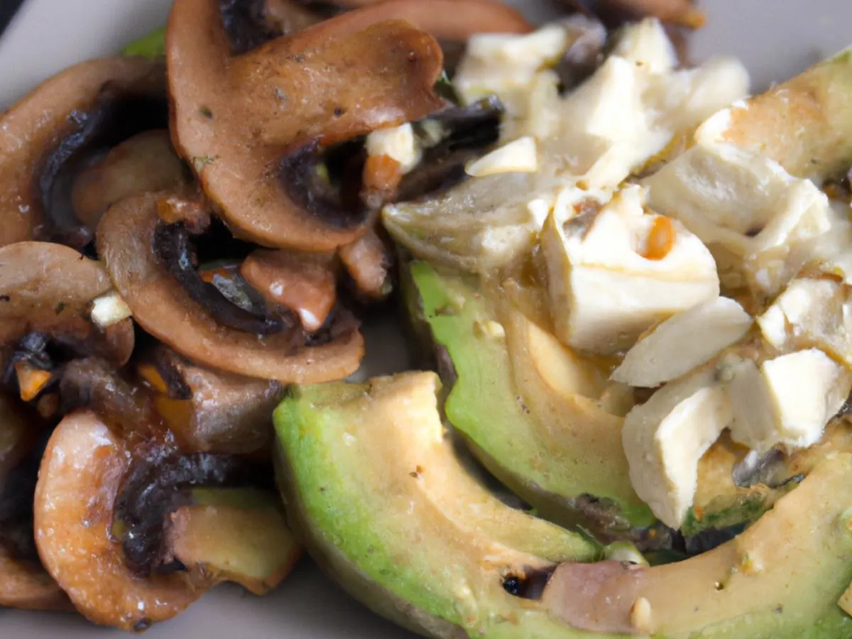 Mushroom and avocado Mushroom and avocado