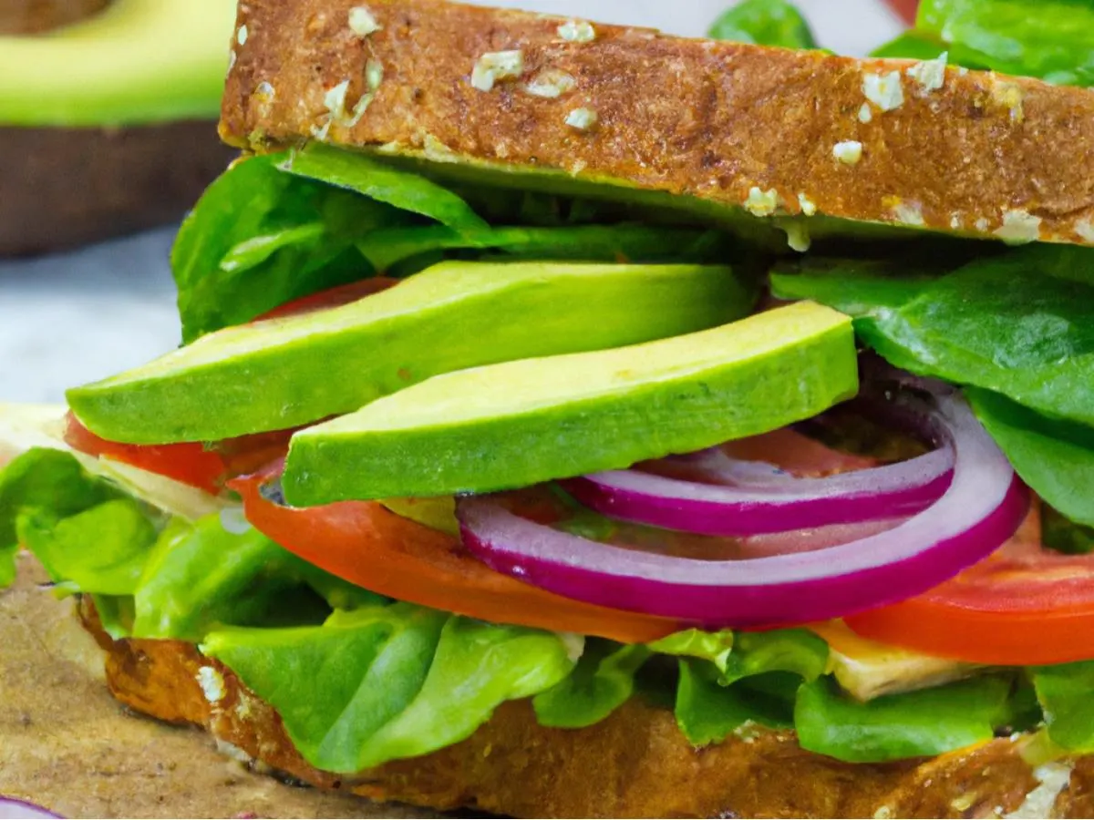 Avocado Sandwich on Wheat Bread (Vegan) Avocado Sandwich on Wheat Bread (Vegan)