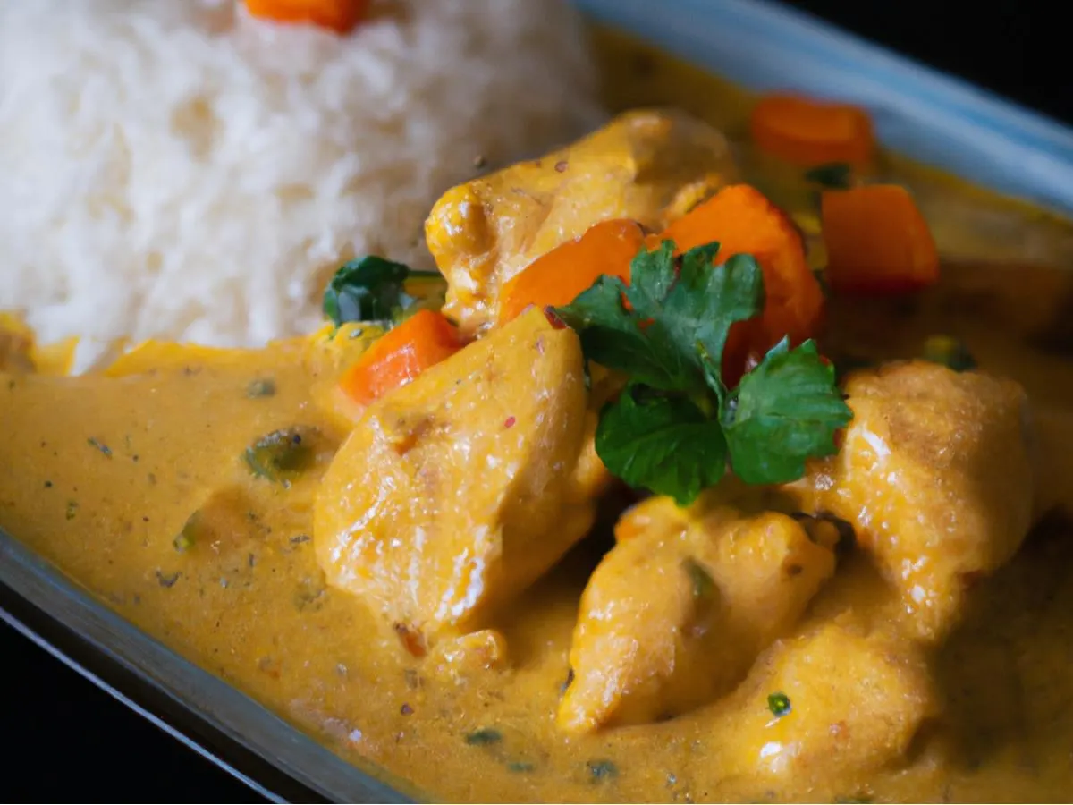 Butter Chicken with Mixed Vegetable Curry and Basmati Rice Butter Chicken with Mixed Vegetable Curry and Basmati Rice