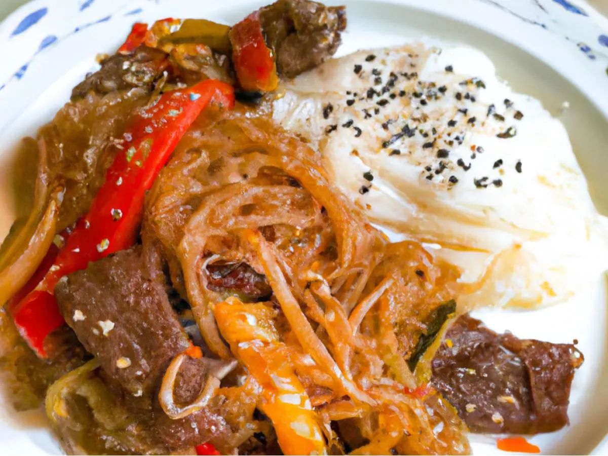 BBQ Beef Japchae Plate BBQ Beef Japchae Plate