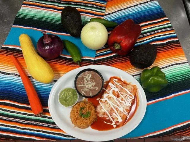 Carnitas Enchilada Plate Carnitas Enchilada Plate