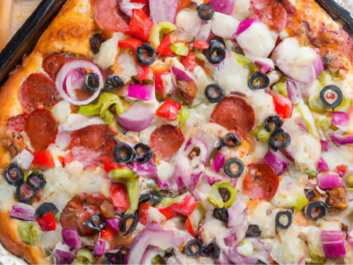 Deep Dish Detroit Style Supreme Pie