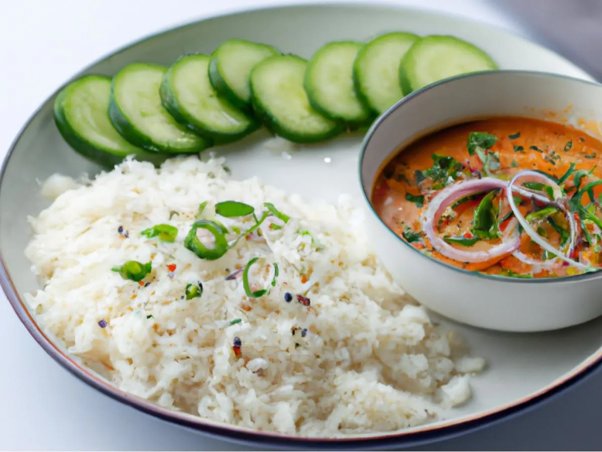 Vegan Dal Tadka with Cucumber Salad and Basmati Rice Vegan Dal Tadka with Cucumber Salad and Basmati Rice