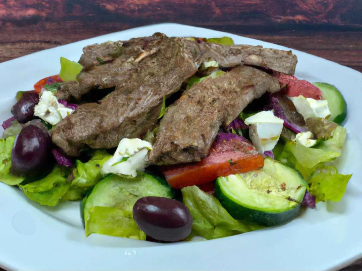 Steak Greek Salad Box Steak Greek Salad Box