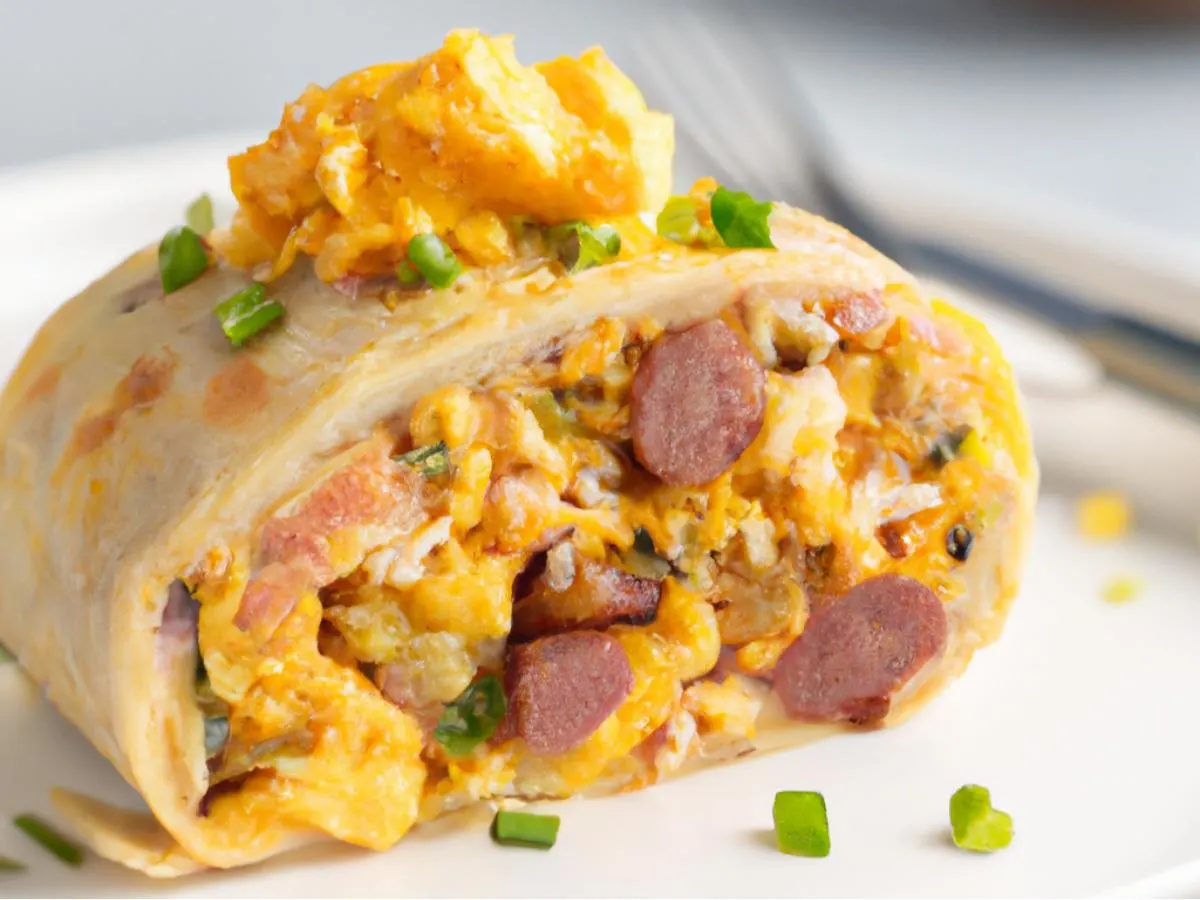 El Jefe's Pork Sausage Breakfast Burrito El Jefe's Pork Sausage Breakfast Burrito
