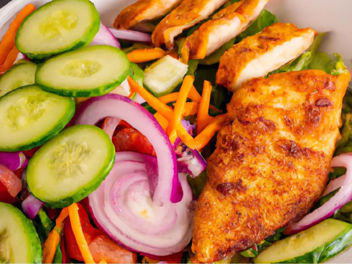 Entree Salad with Chicken Kebab Entree Salad with Chicken Kebab