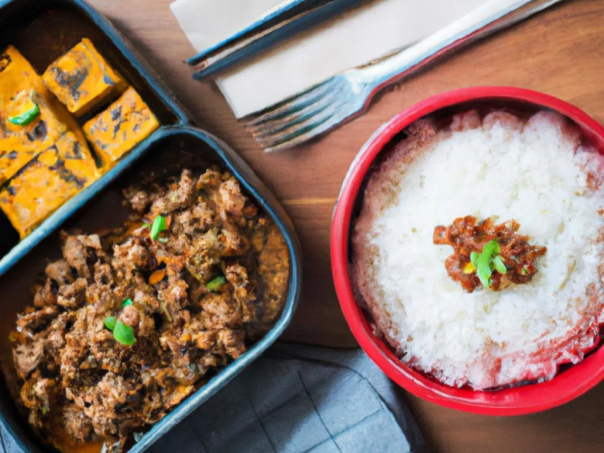Golden Garlic Beef | Mapo Tofu | Steamed Rice Golden Garlic Beef | Mapo Tofu | Steamed Rice
