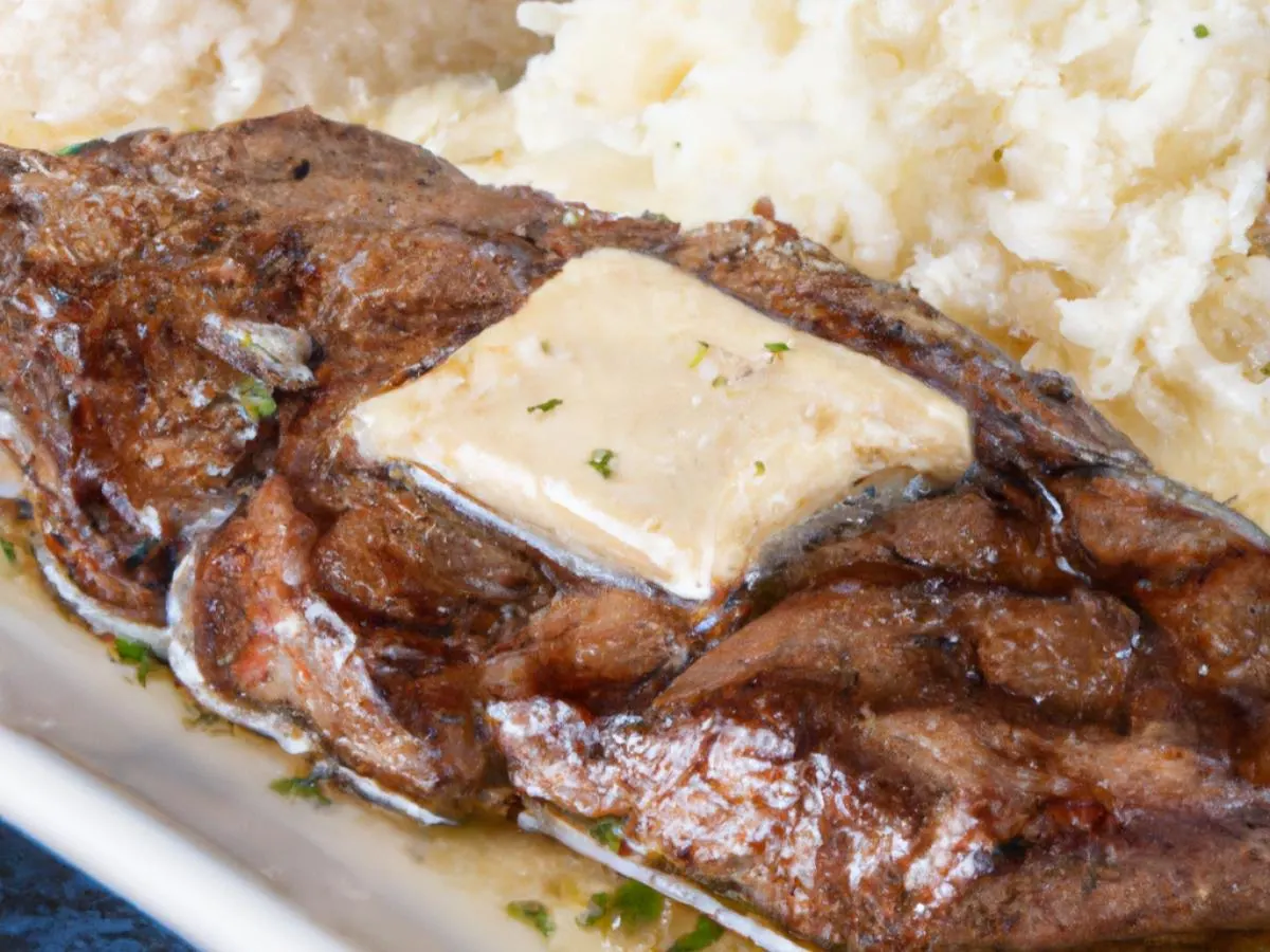 Grilled Flank with Maitre D Butter and Rice Pilaf [18 oz]