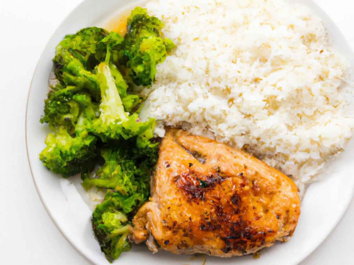 Grilled Chicken with White Rice and Steamed Broccoli AFB [18 oz]