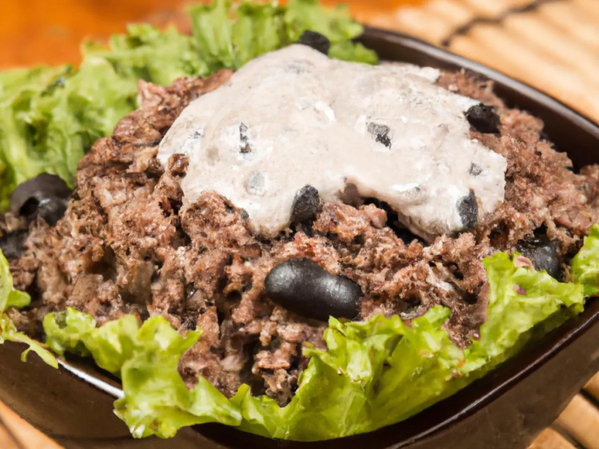 Ground Beef Burrito Bowl with Black Beans and Chipotle Mayo Ground Beef Burrito Bowl with Black Beans and Chipotle Mayo