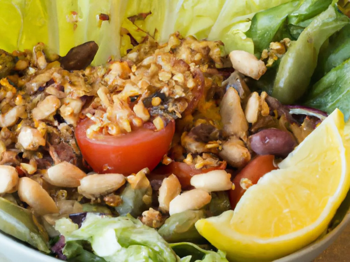 Tea Leaf Salad with Romaine - Vegan Tea Leaf Salad with Romaine - Vegan