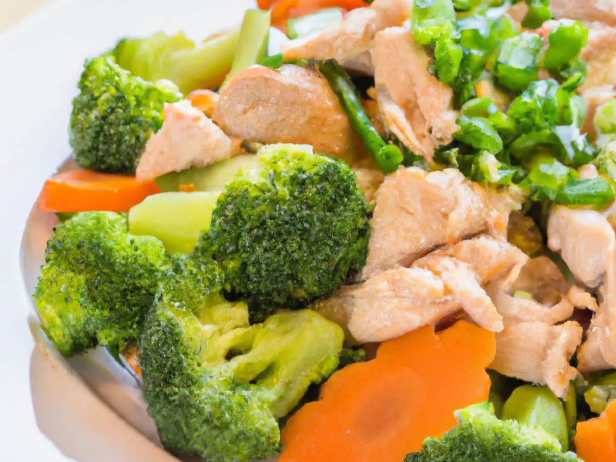 Gluten Free Mongolian Chicken with Steamed Vegetables