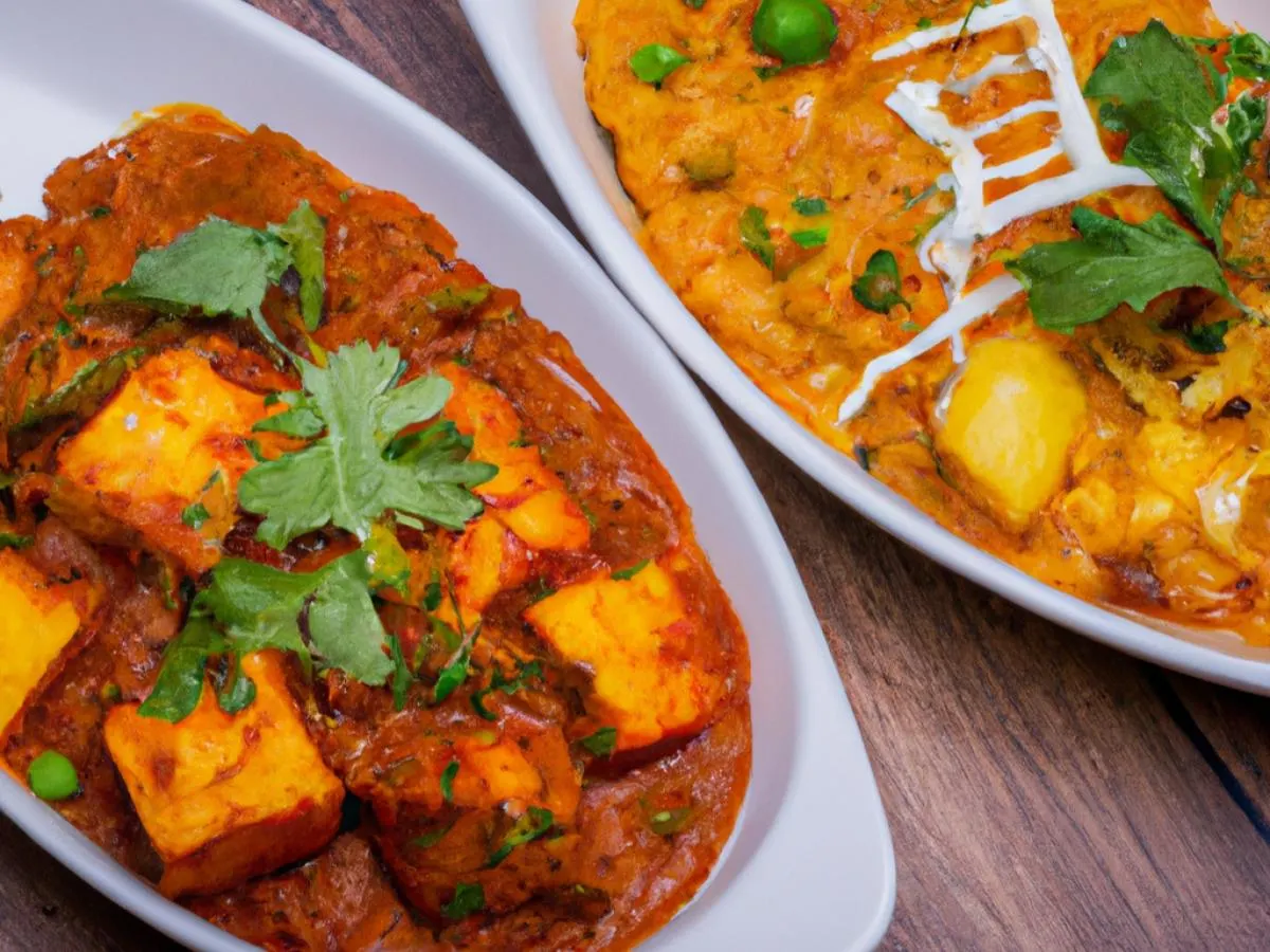 Paneer Tikka Masala with Aloo Gobi and Mutter Pulao Paneer Tikka Masala with Aloo Gobi and Mutter Pulao