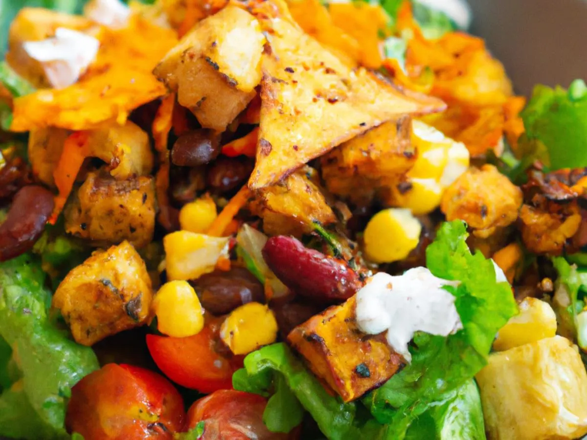 Taco Salad With Grilled Tofu Taco Salad With Grilled Tofu