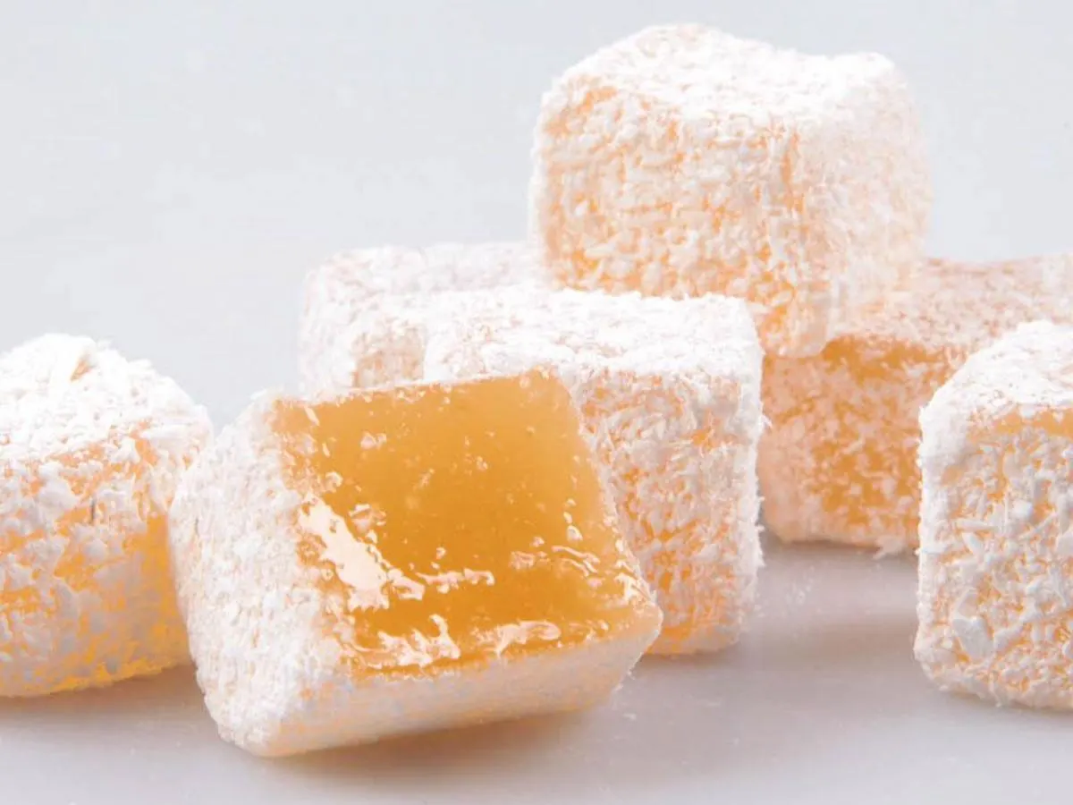 Individually Packaged: Orange, Coconut and Milk Turkish Delight Individually Packaged: Orange, Coconut and Milk Turkish Delight