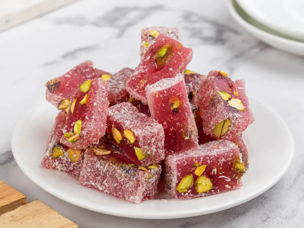 Pomegranate and Pistachio Turkish Delight Pomegranate and Pistachio Turkish Delight