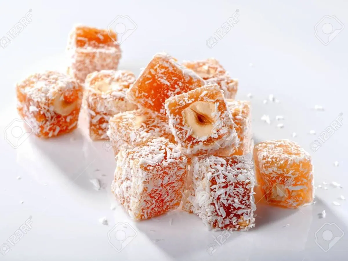 Individually Packaged: Apple, Hazelnut and Coconut Turkish Delight Individually Packaged: Apple, Hazelnut and Coconut Turkish Delight