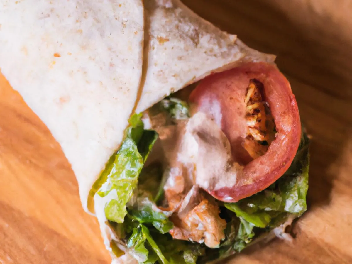 Halal Certified Chicken Shish Wrap and Pita Chips Halal Certified Chicken Shish Wrap and Pita Chips
