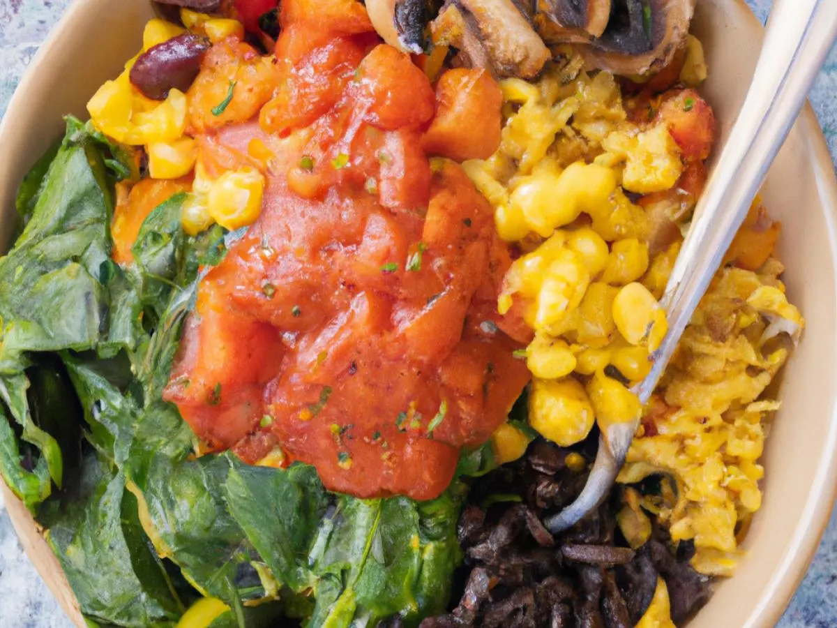 Vegan Burrito Bowl with Chips and Chipotle Salsa Vegan Burrito Bowl with Chips and Chipotle Salsa