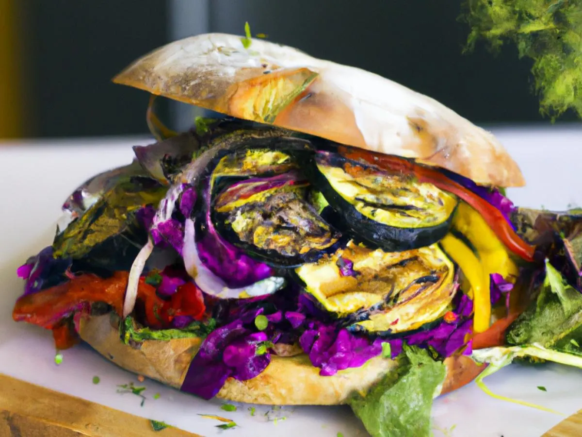 Vegetarian Grilled Veggie Sandwich & Side Salad Combo Vegetarian Grilled Veggie Sandwich & Side Salad Combo