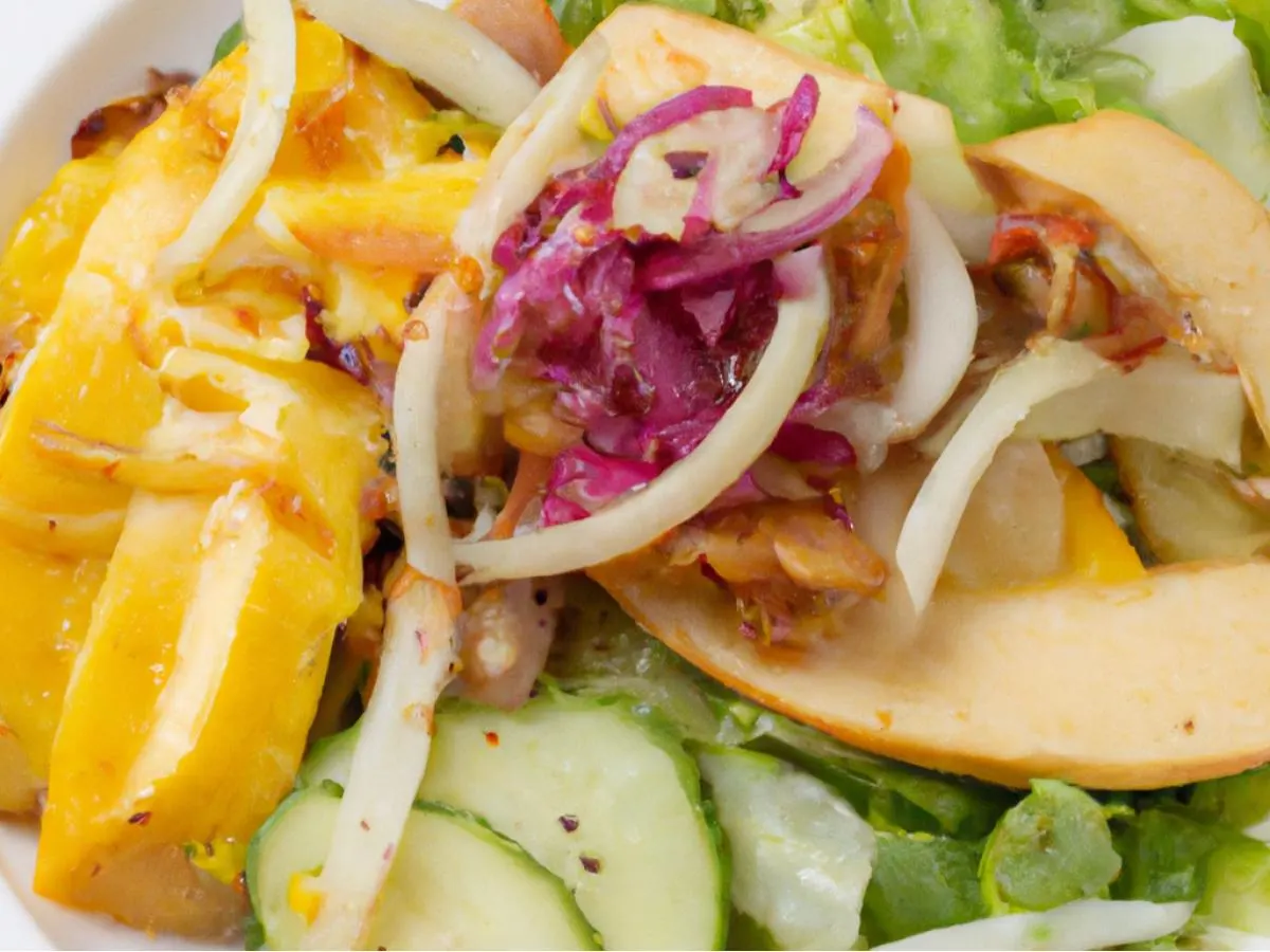 Mango Salad with Romaine - Vegan Mango Salad with Romaine - Vegan
