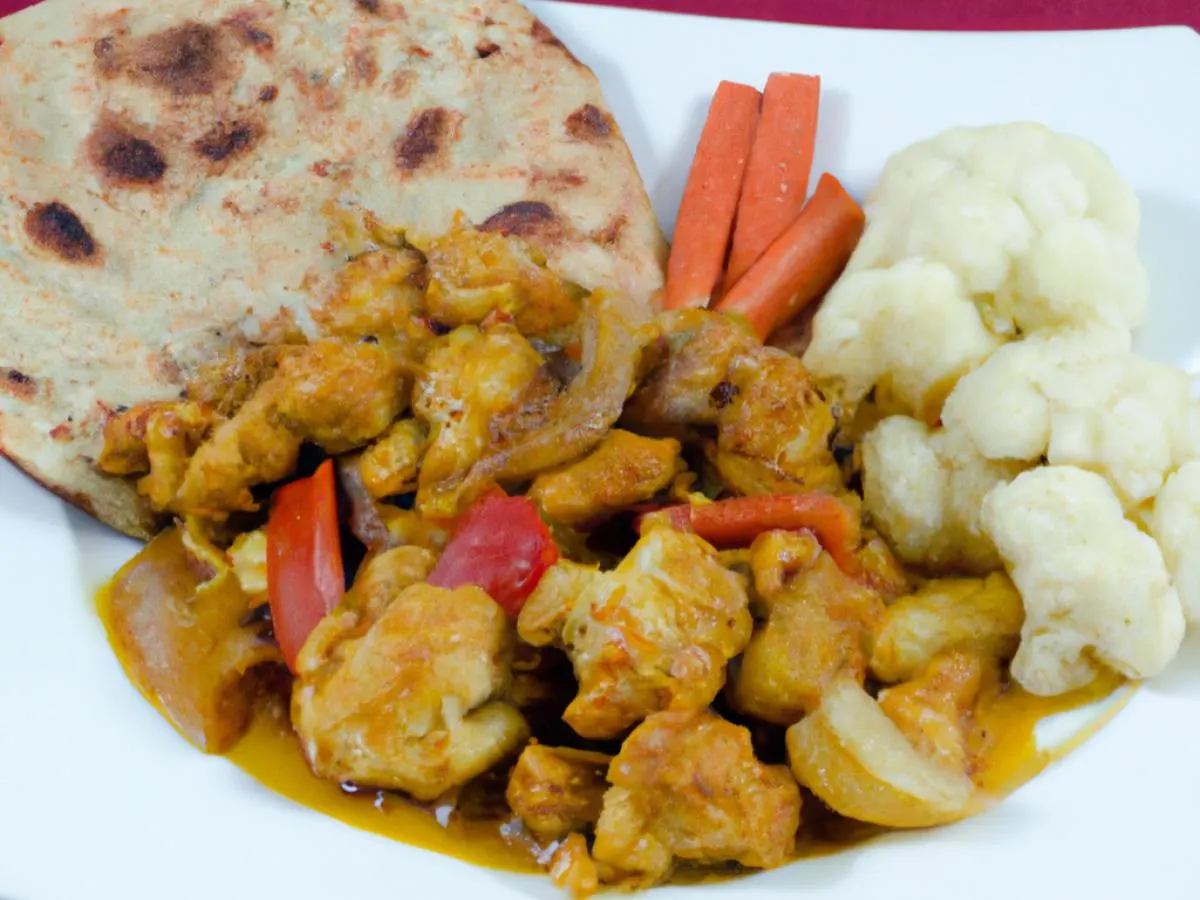 Chicken Curry served with Naan and Mixed Veggies Chicken Curry served with Naan and Mixed Veggies
