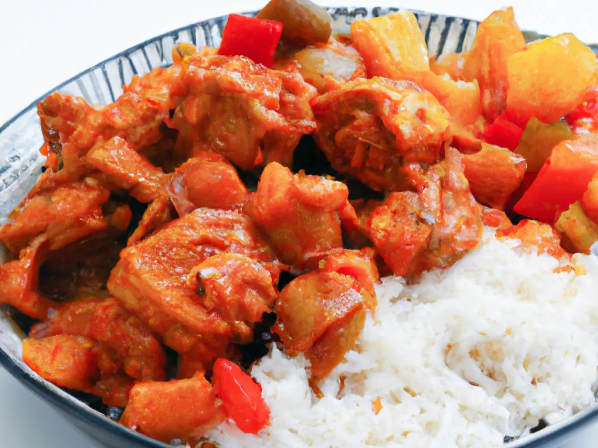 Chicken Vindaloo and Basmati Rice with Garlic Naan and Mixed Veggies Chicken Vindaloo and Basmati Rice with Garlic Naan and Mixed Veggies