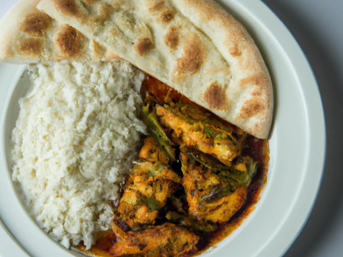 Fish Masala and Basmati Rice with Garlic Naan and Mixed Veggies Fish Masala and Basmati Rice with Garlic Naan and Mixed Veggies