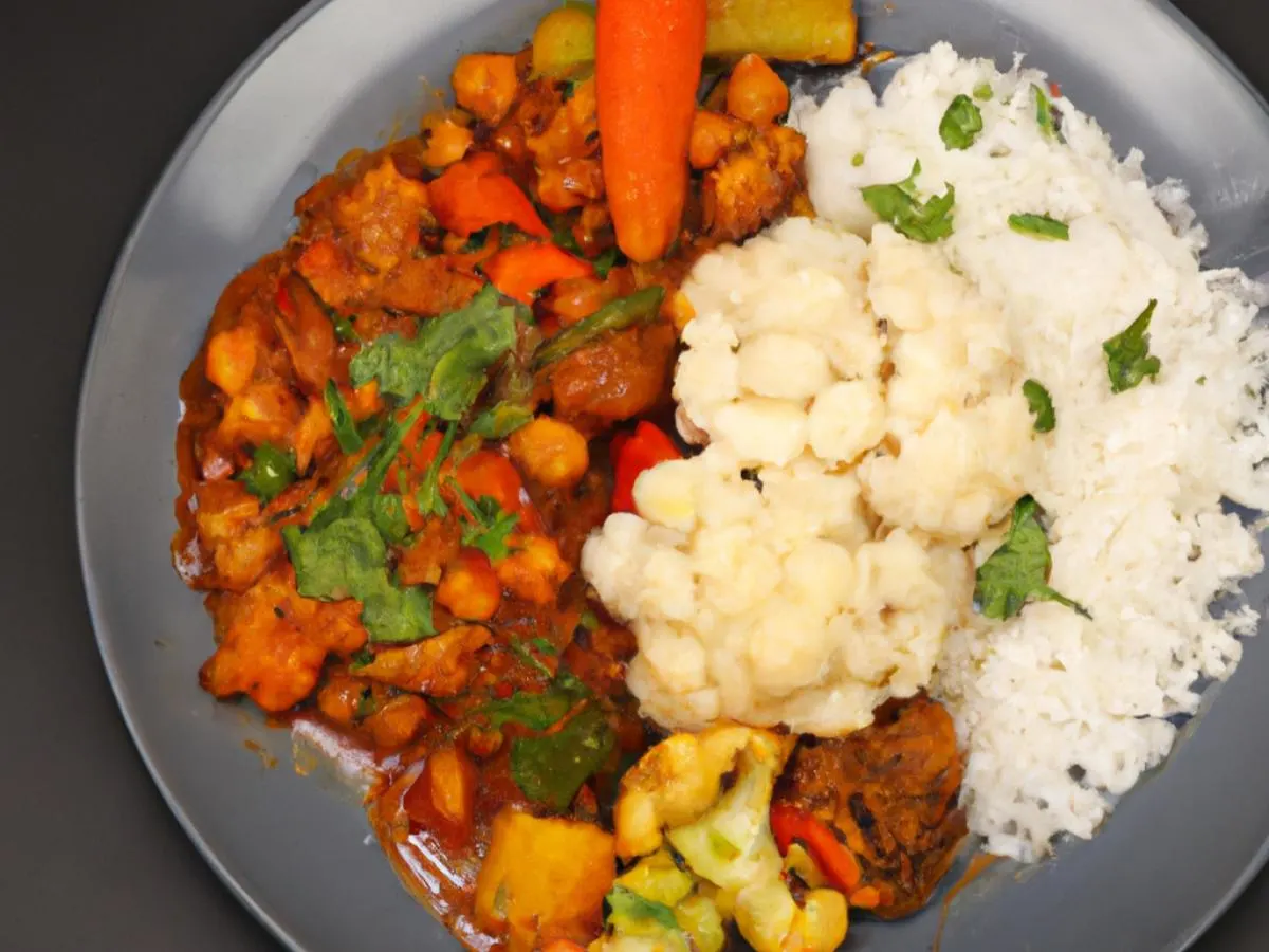 Vegan Chana Masala with Basmati Rice and Mixed Veggies Vegan Chana Masala with Basmati Rice and Mixed Veggies
