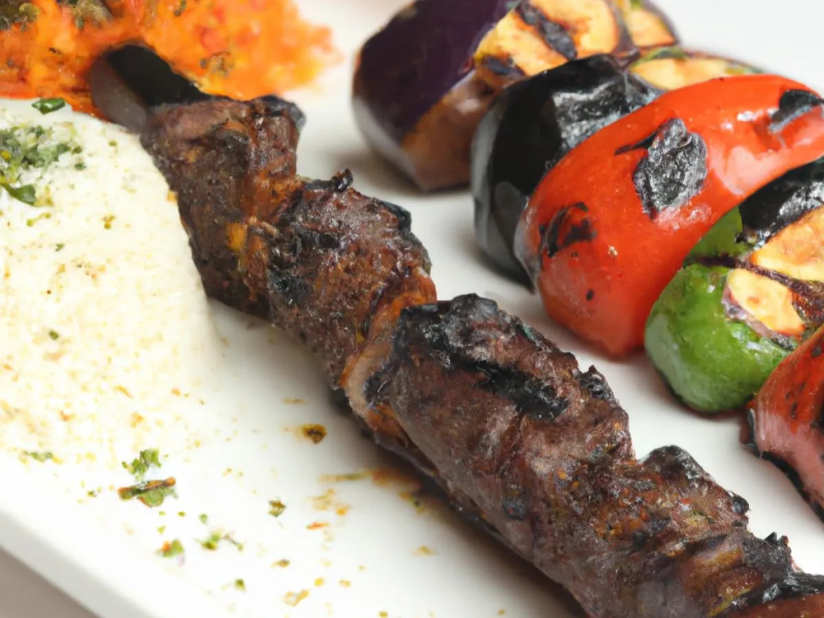 Gluten Free Lamb Boti Kabab and Roasted Veggies Served With Steamed White Rice Gluten Free Lamb Boti Kabab and Roasted Veggies Served With Steamed White Rice