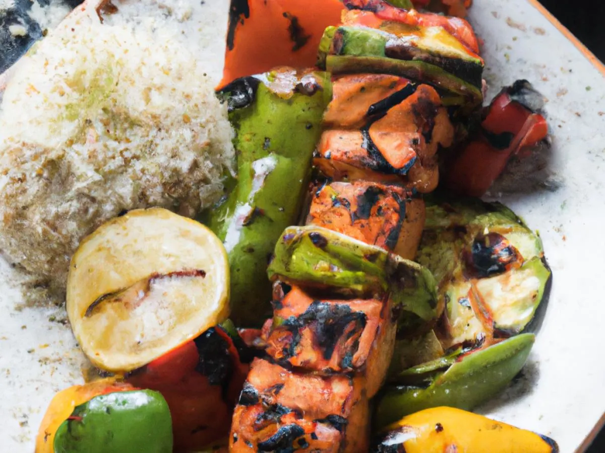 Gluten Free Vegetarian Paneer Tikka Kabab & Roasted Veggies, Steamed Rice Gluten Free Vegetarian Paneer Tikka Kabab & Roasted Veggies, Steamed Rice