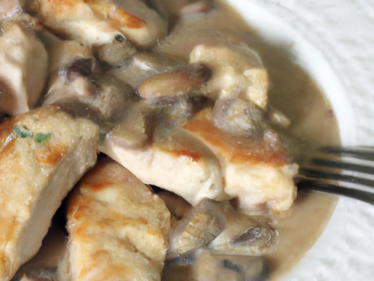 Chicken with Wild Mushroom Crème Sauce