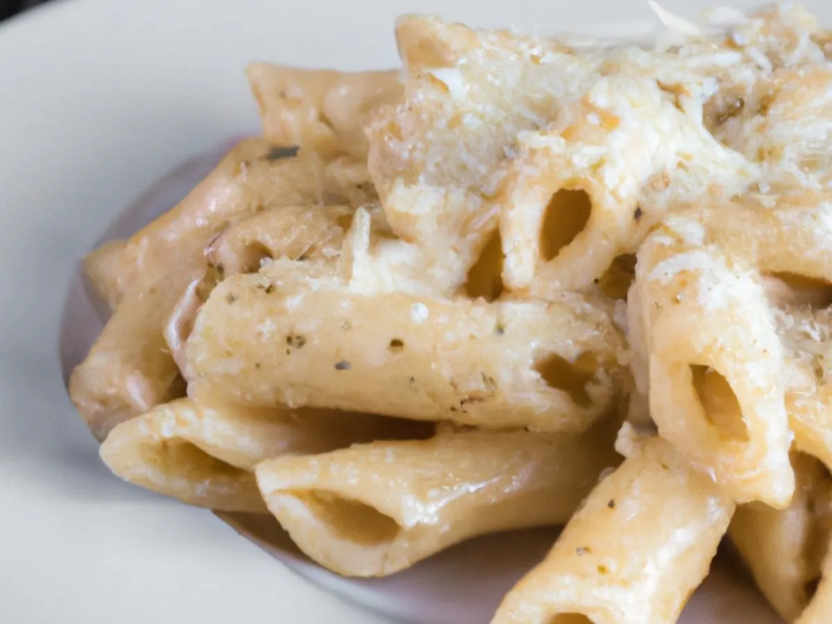 Gluten Free Penne Pasta with Alfredo Sauce