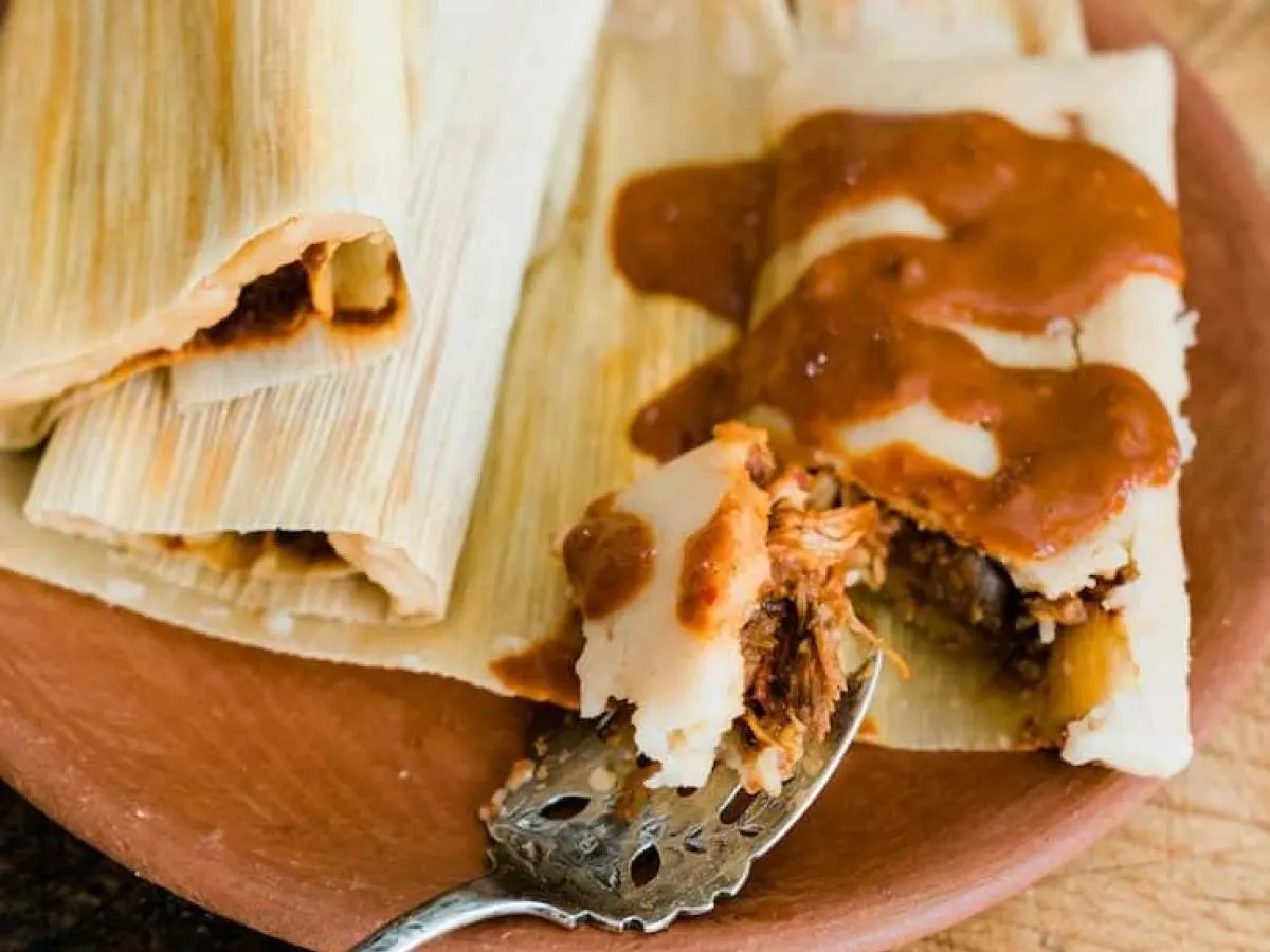 Chicken Mole Rojo Tamale Chicken Mole Rojo Tamale