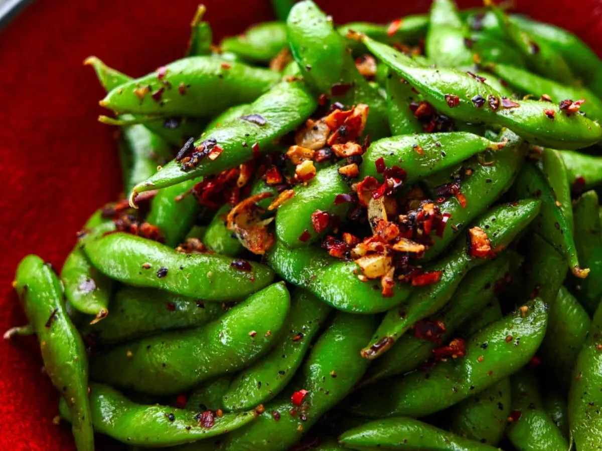 Edamame with Chili Flakes