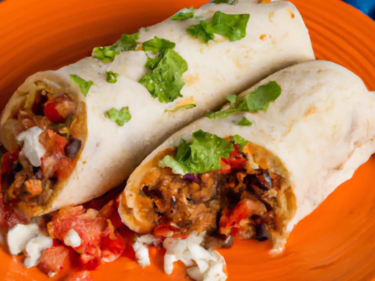 Chorizo Super Burrito with Chips and Chipotle Salsa Chorizo Super Burrito with Chips and Chipotle Salsa