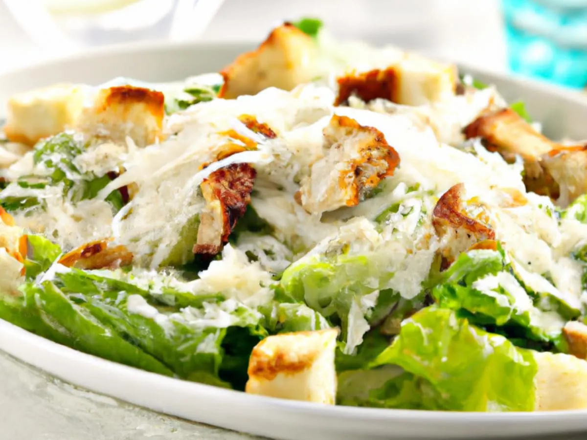 Individual Chicken Caesar Salad with Caesar Dressing Individual Chicken Caesar Salad with Caesar Dressing
