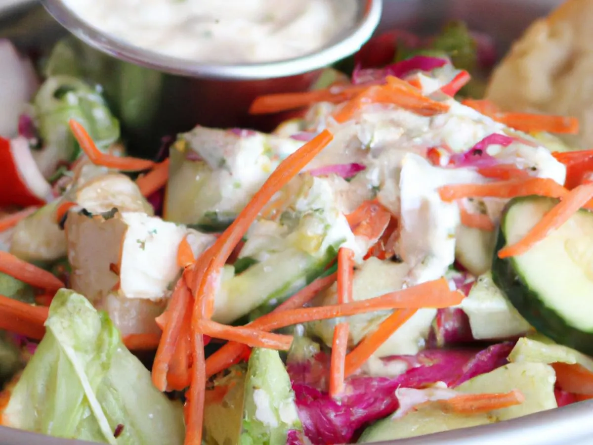 Individual Farmer's Market Salad with Ranch Dressing Individual Farmer's Market Salad with Ranch Dressing