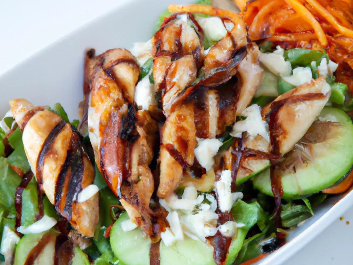 Santorini Salad with Chicken Souvlaki and Oil Balsamic & Pita Santorini Salad with Chicken Souvlaki and Oil Balsamic & Pita