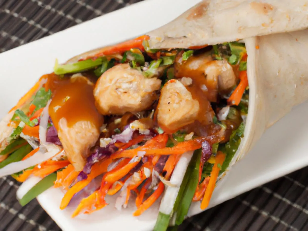 Asian Chicken Wrap and Side Salad Combo Asian Chicken Wrap and Side Salad Combo