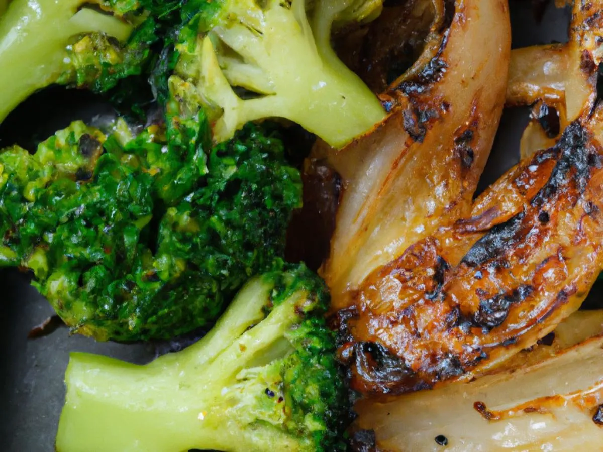 Broccoli and Grilled Onions Broccoli and Grilled Onions
