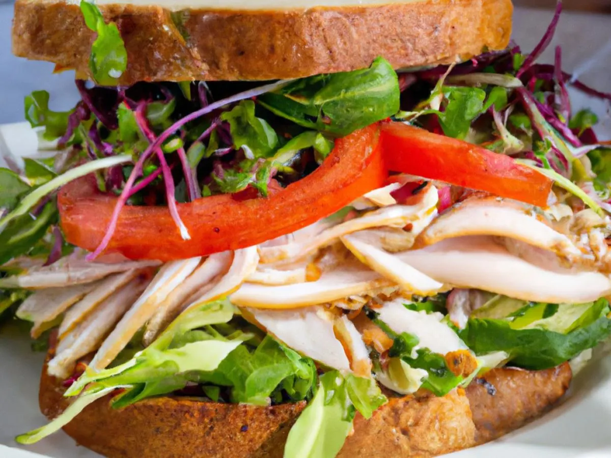 Gluten-Free Turkey Sandwich with Mixed Greens Side Salad Gluten-Free Turkey Sandwich with Mixed Greens Side Salad