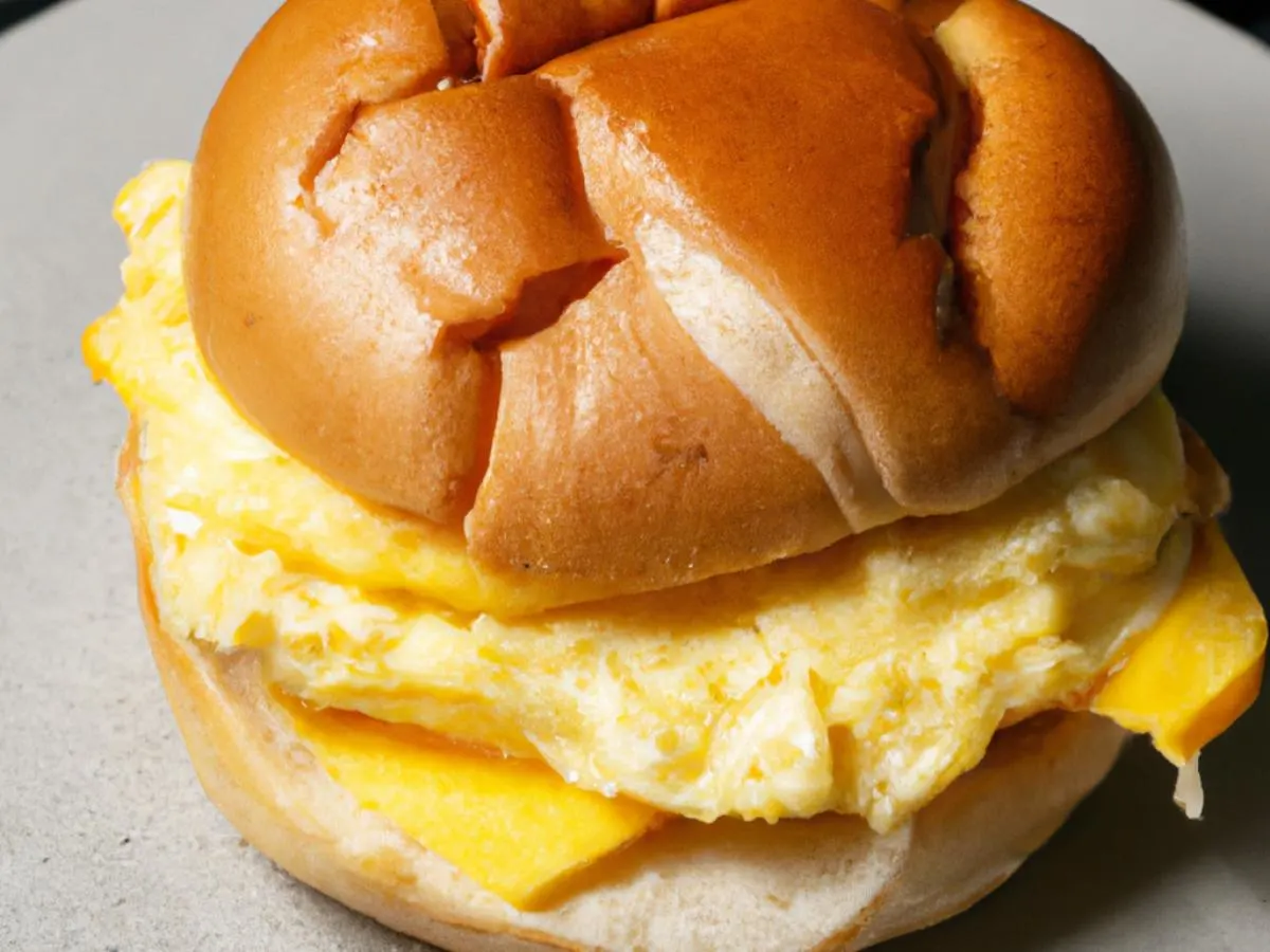 NY Style Egg Sandwich on Kaiser Roll w/ Cheddar Cheese NY Style Egg Sandwich on Kaiser Roll w/ Cheddar Cheese