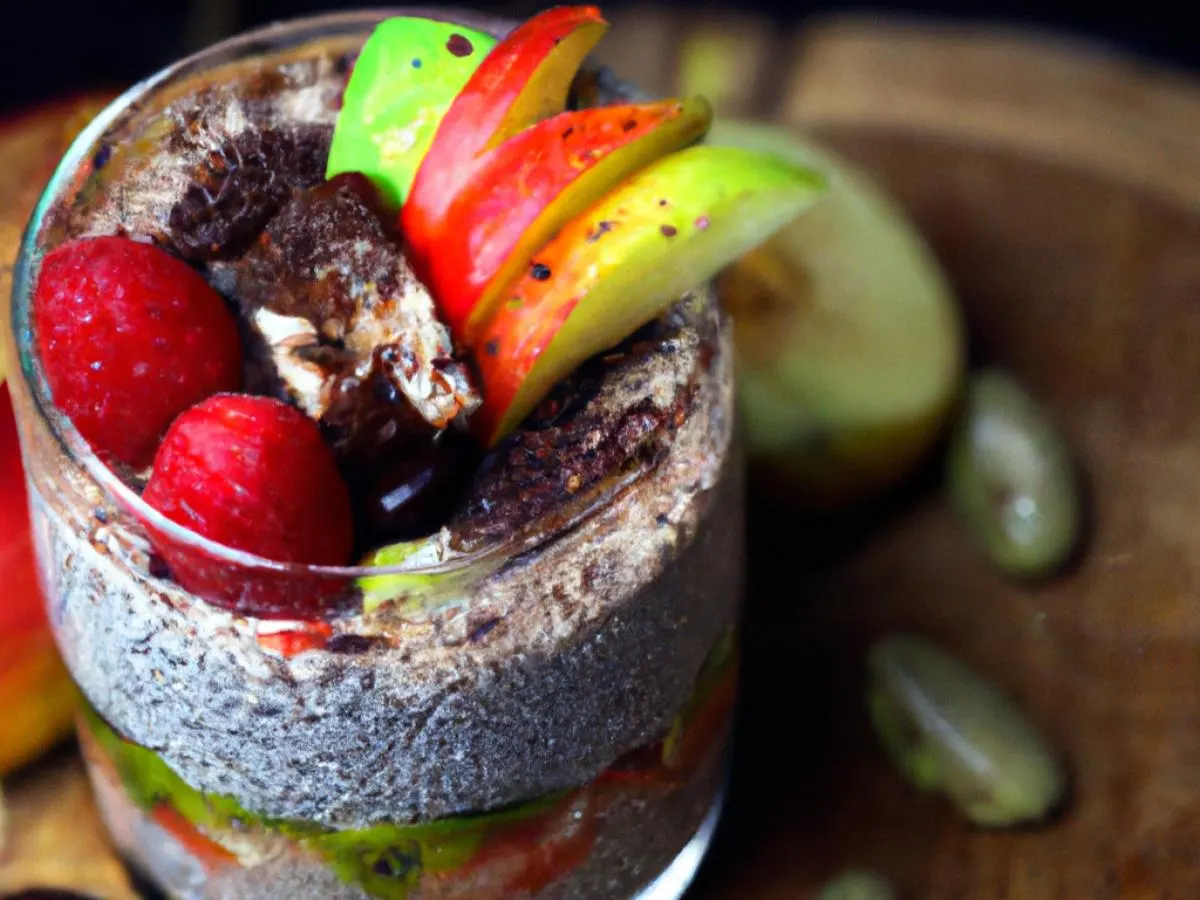 Vegan/Gluten Free Chia Seed Overnight Pudding with Fruit Garnish Vegan/Gluten Free Chia Seed Overnight Pudding with Fruit Garnish